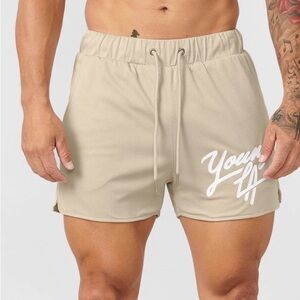 YoungLA legacy shorts size large L Tan Athletic Shorts